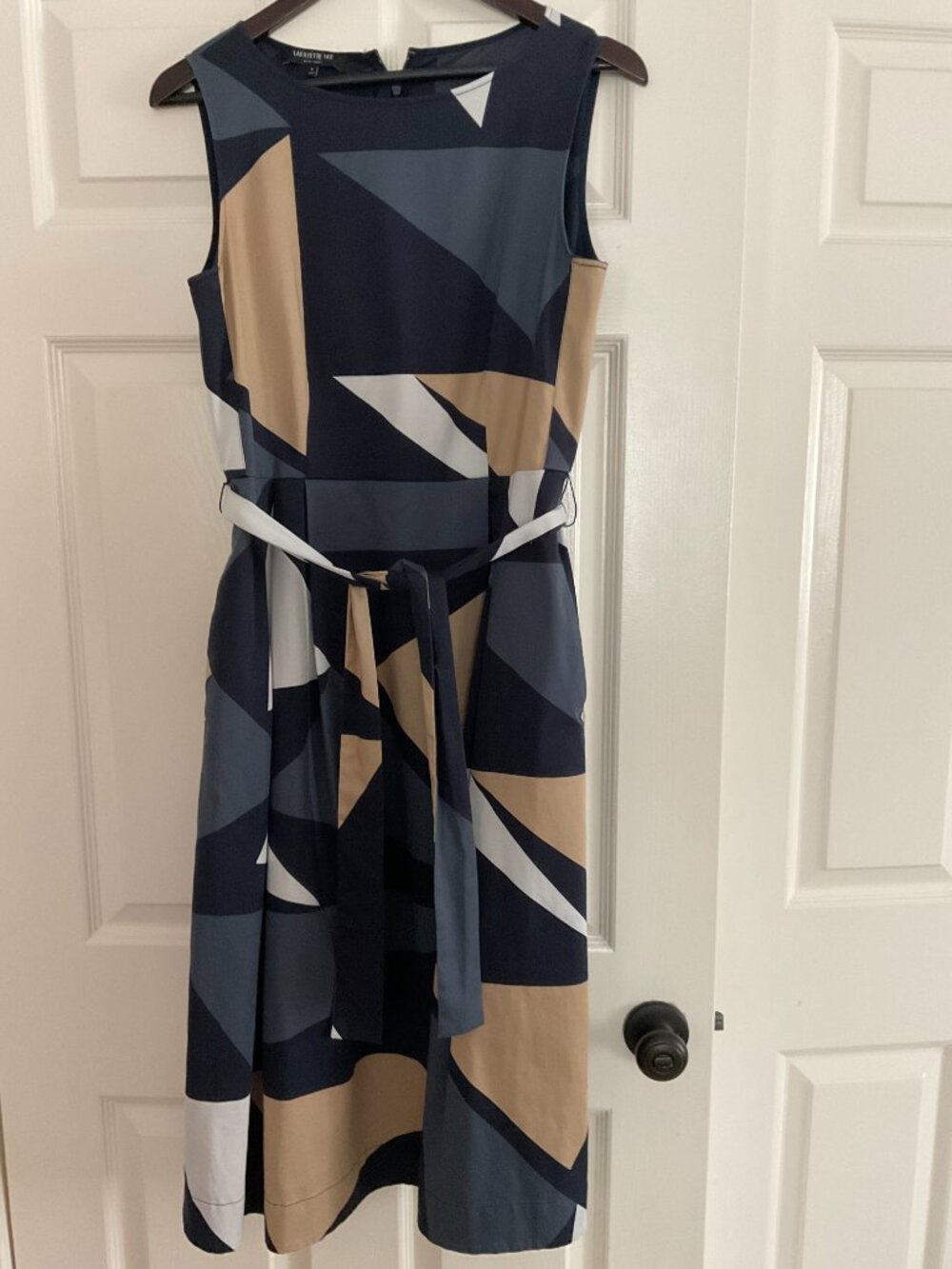 Lafayette geometric cotton dress size 6 - Picture 4 of 5